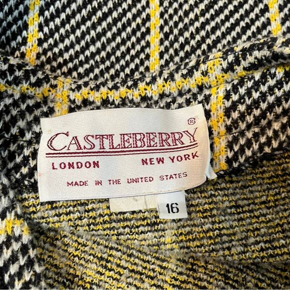 80s Vintage Castleberry London New York tweed blazer coat - Picture 8 of 10